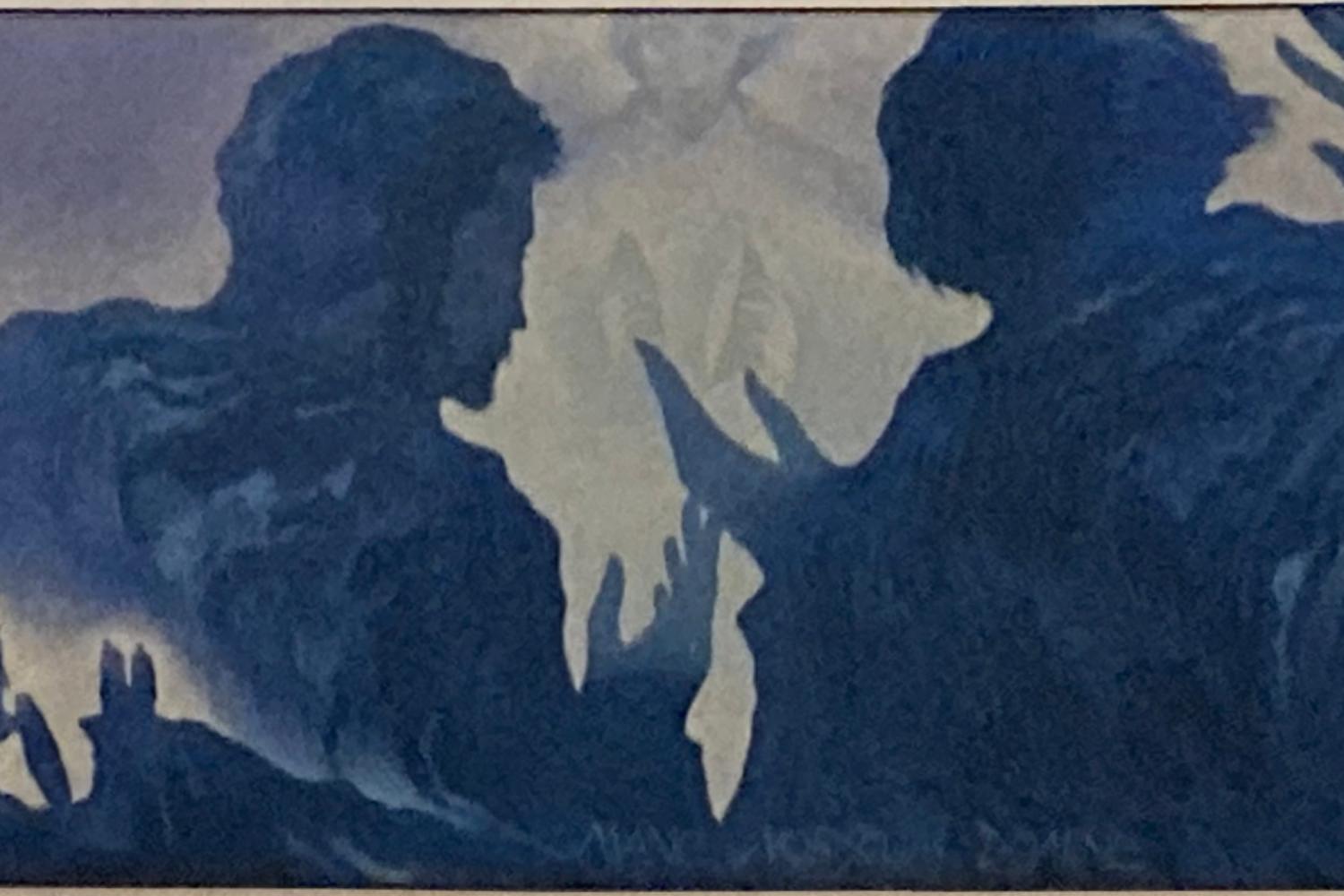 Gemälde mit dem Titel 'Die Schüler von Emmaus' in der Kathedrale von Santander