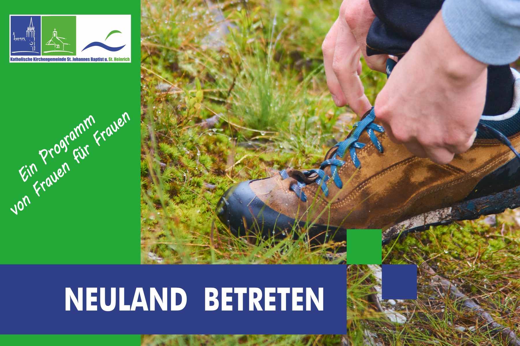 Wanderschuh schnüren