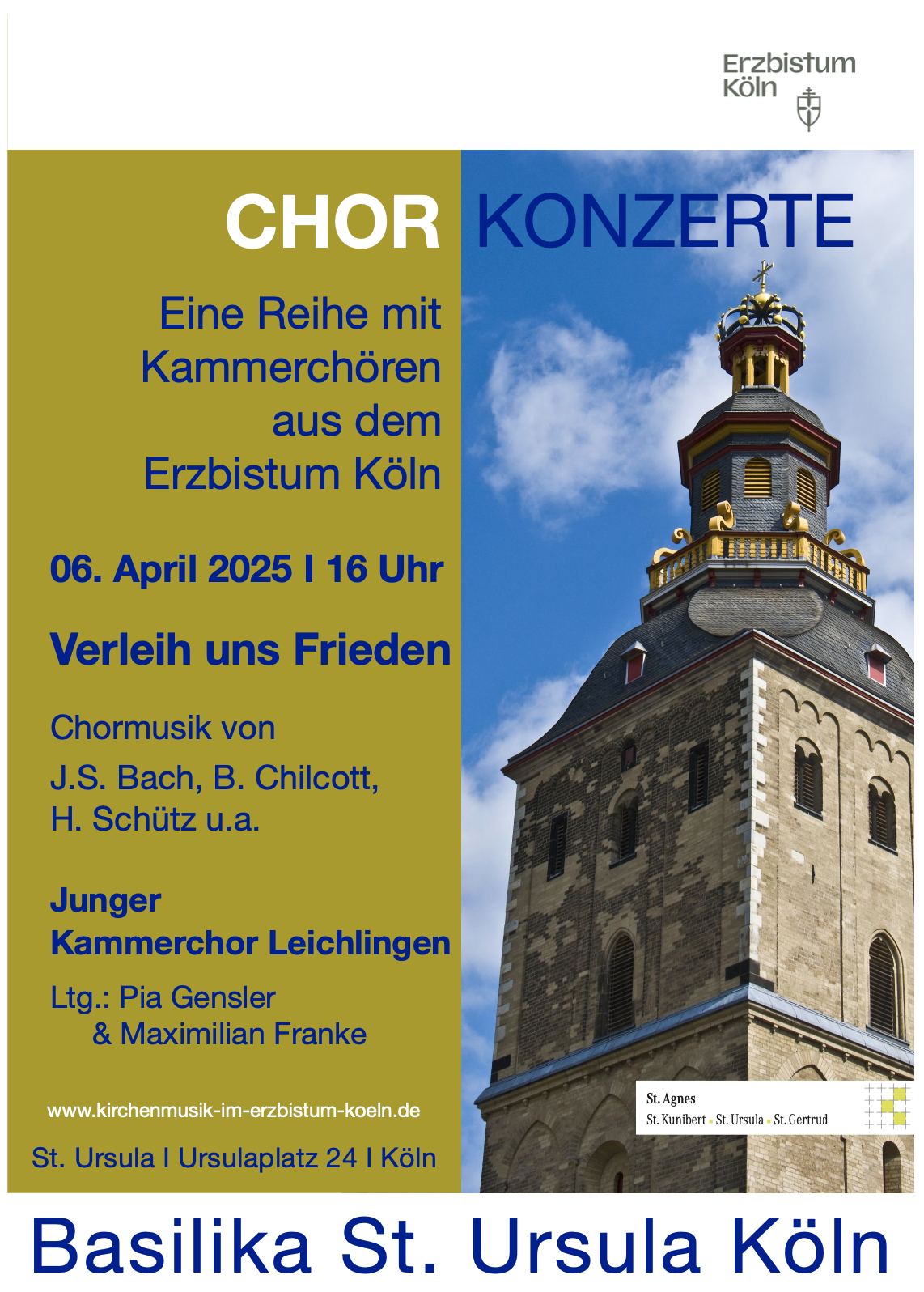 Passionskonzert Junger Kammerchor in St. Ursula 2025